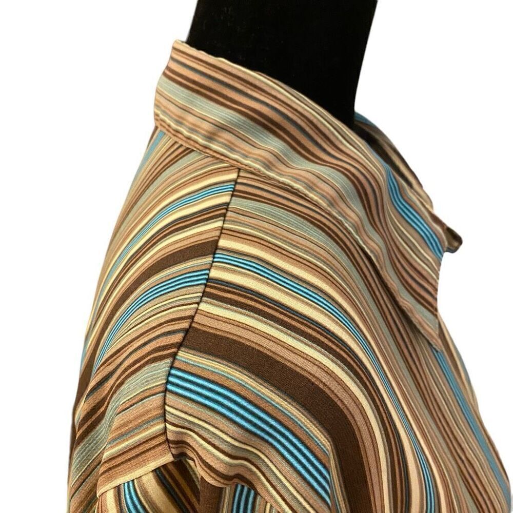 Covington Striped Button-Down Blouse Size 1x - image 7